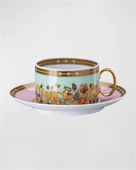 versace butterfly tea set|Versace Butterfly Garden Modern Teacup & Saucer Set.